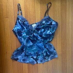 Floral Blue Camisole Top
